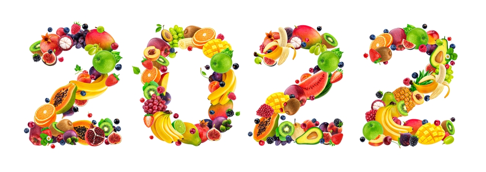Happy,New,Year,2022,Number,Made,Of,Fruits,And,Berries
